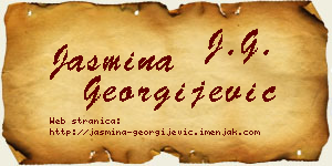 Jasmina Georgijević vizit kartica